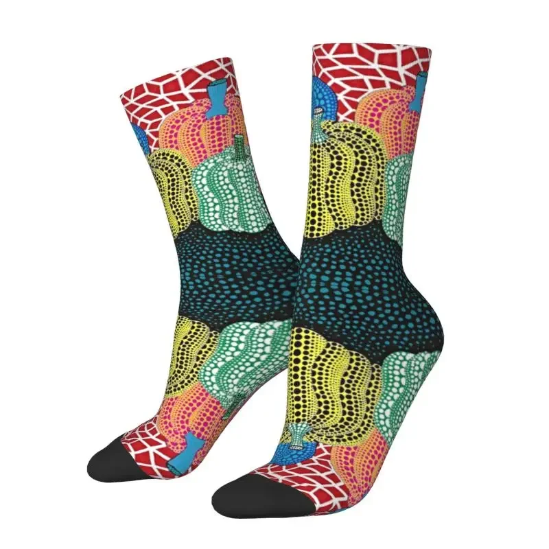 

Harajuku Yayoi Kusama pumpkins socks men women warm 3D print abstract art sports basketball socks