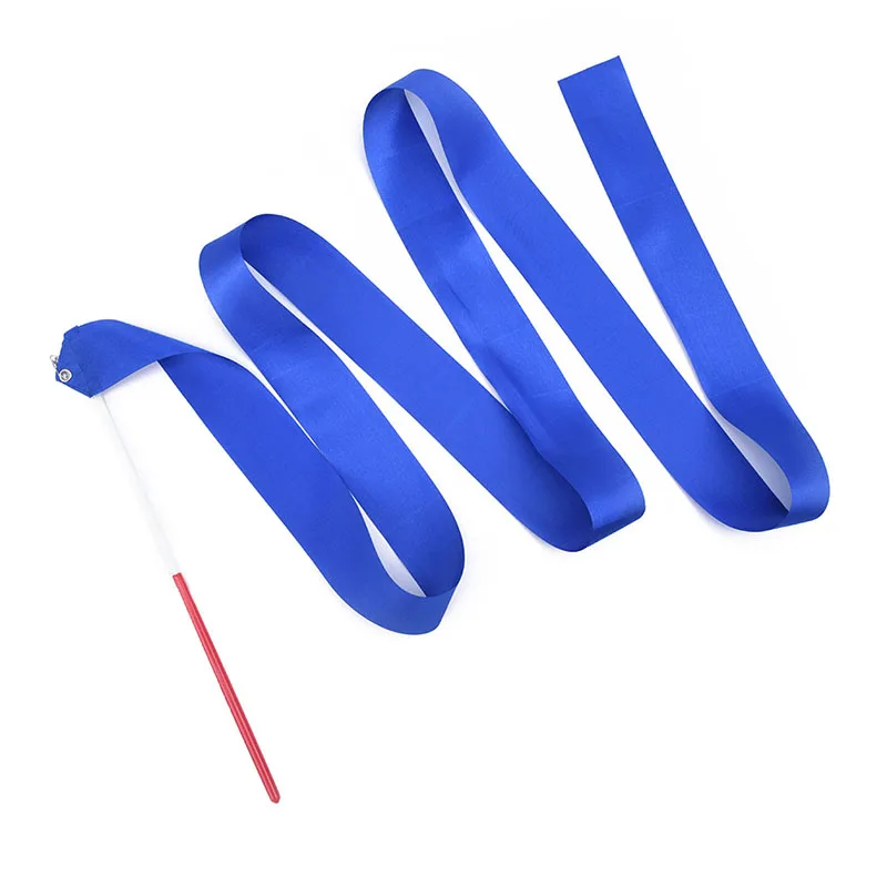 1/2m gymnastics colored ribbons gym rhythmic gymnastics equipment dance ribbon ballet streamer twirling rod training tool gymnastics ribbon gymnastics streamer rod