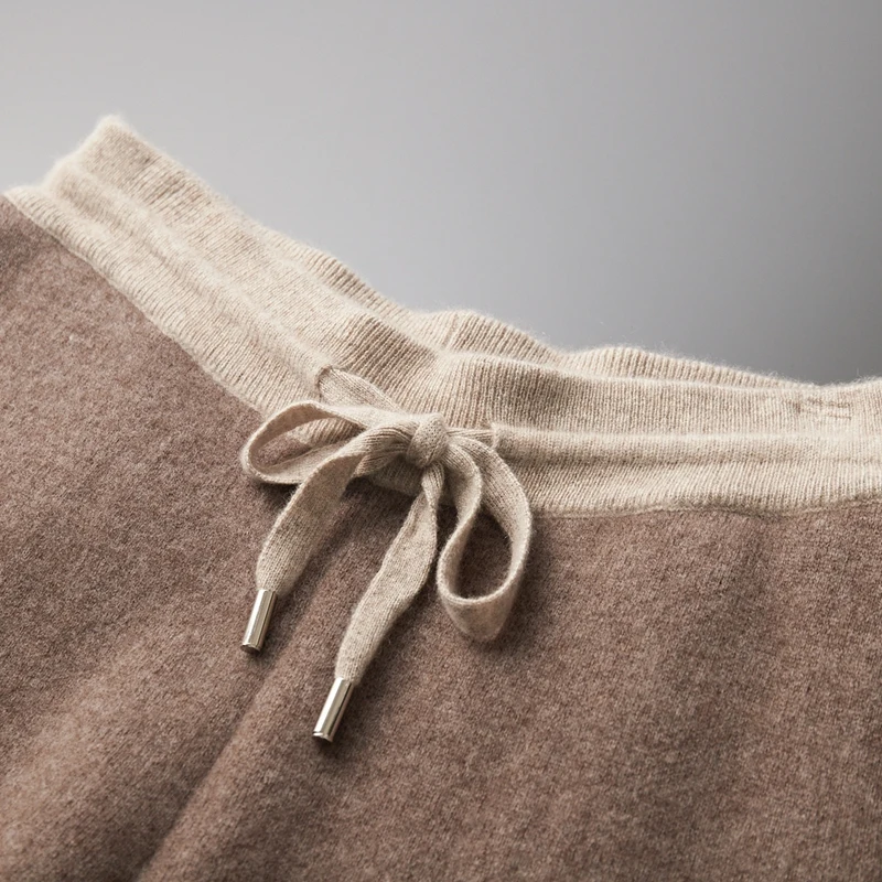 Men's Cashmere Sweater Cashmere Feet Pants Autumn Winter