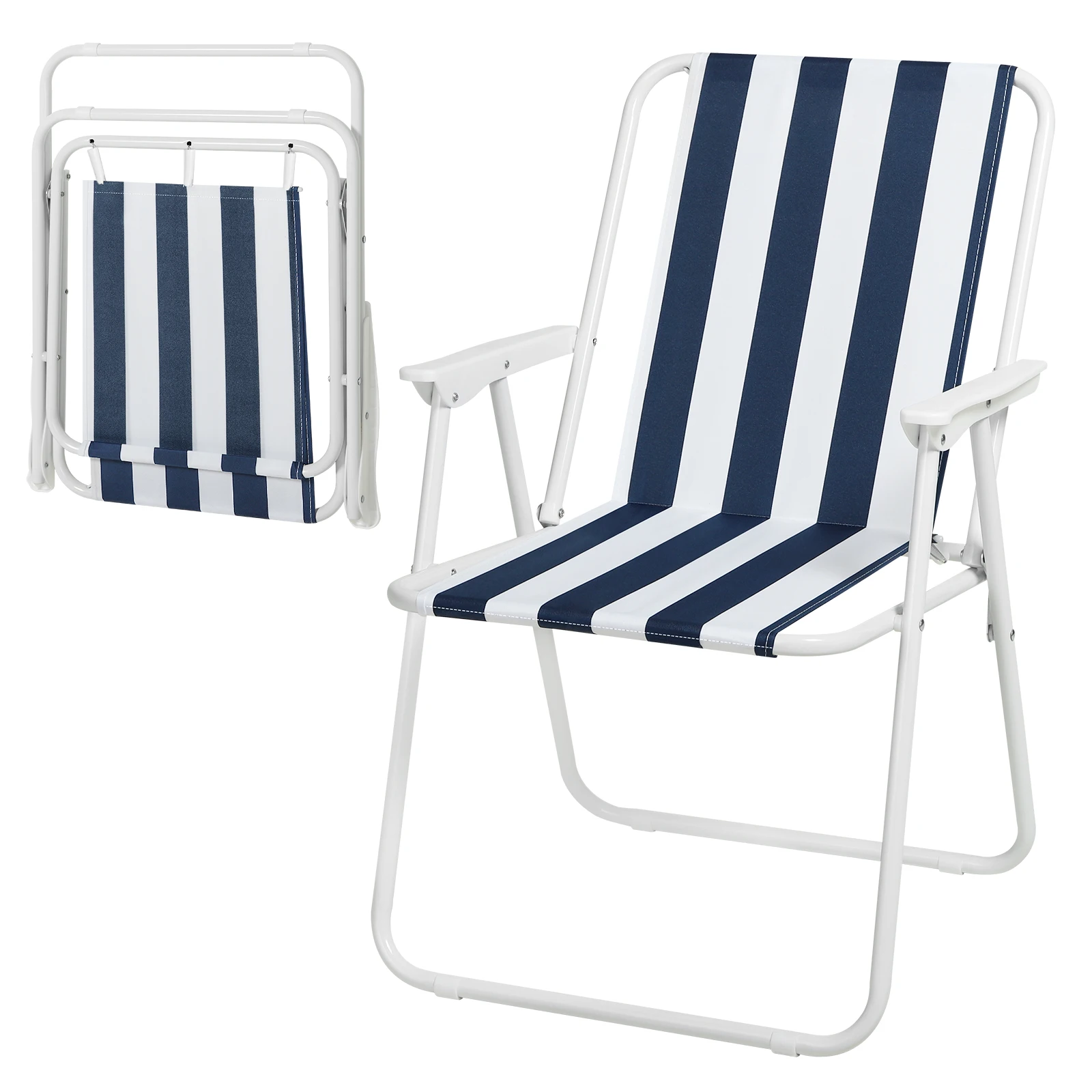 Fauteuil de pêche pliant léger WOLTU avec accoudoirs pour camping plage jardin extérieur