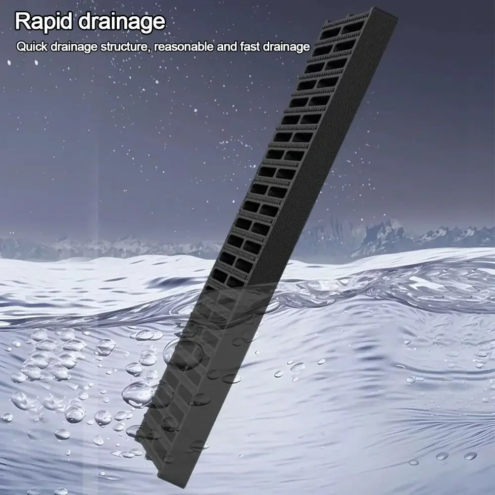 New High Strength Trench Cover Rectangular Resin Plastic Garage Floor Drain Black Grates Drainage Basement