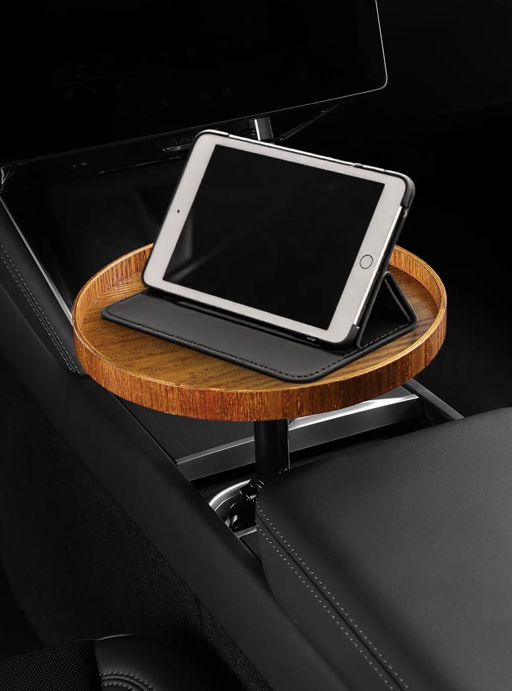 Dual Cup Holder Expander Adjustable for 360°Rotating Multifunctional Car Food Tr