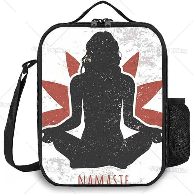 

Yoga Insulated Lunch Bag for Women Adult Leakproof Insulated Soft Cooler Lunch Box with Pocket and Strap for Work Trip Office