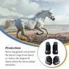 2 Pairs Equestrian Supplies Horse Shin Guards Protective Gear Good Elasticity Legging Tightness Adjustable Protective Gear 4