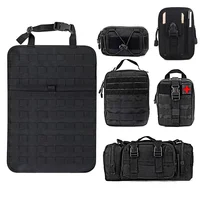 Car Seat Back Organizer Tactical Seat Back Organizer with 5 Molle Bags Universal Vehicle Panel Organizer Storage Bag 1