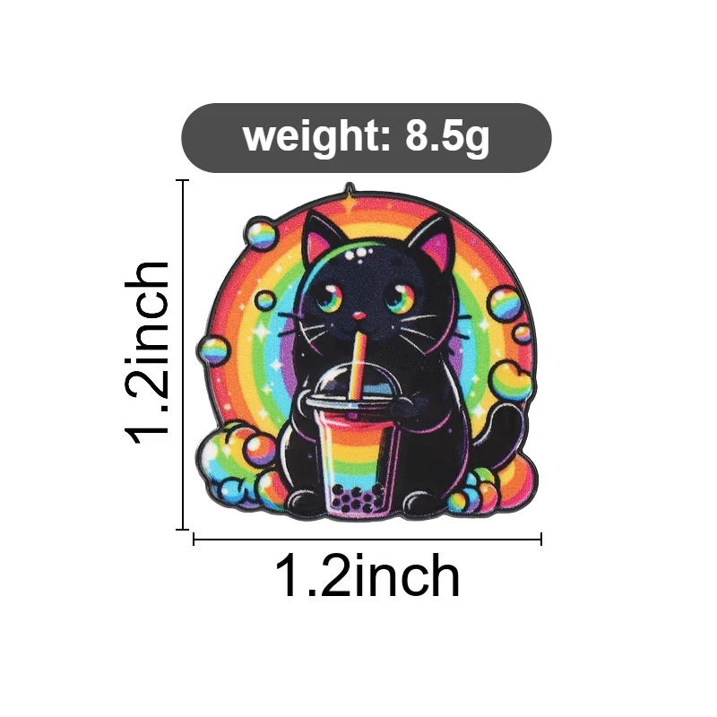 Kollektion „Katzen und Hunde“: Emaille-Anstecknadeln, Cartoon-Fitness-Hühner-Broschen, Entenküken-Abzeichen, lustige Kaffee-Regenbogen-Tier-Welpen-Schmuckstücke, Geschenk – Detail 5