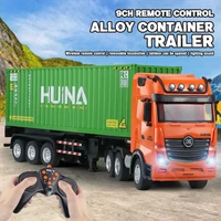 1/18 RC Container Truck 9CH Alloy Remote Control Truck 1317 Lighting Sound Body Can Be Separated Kids Toys Vehicle Boys Gifts 2