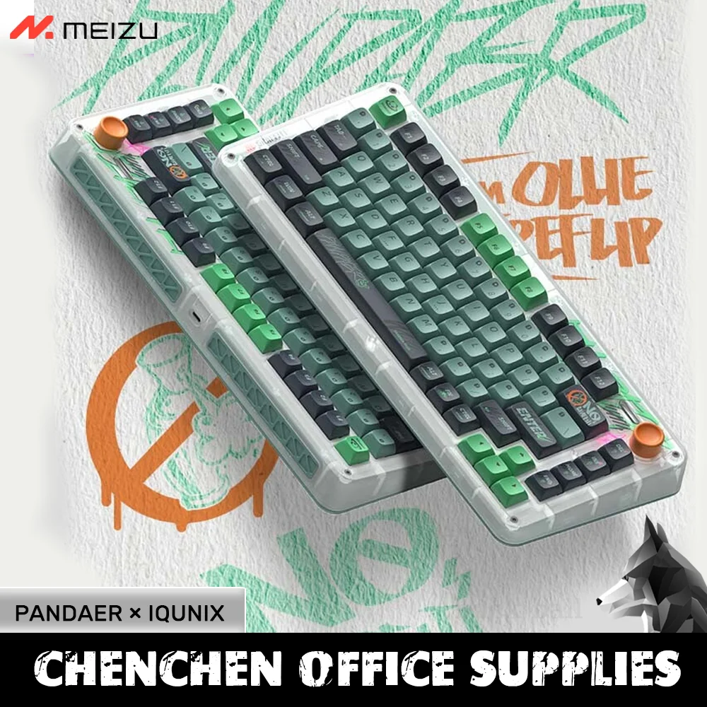 

Meizu Pandaer × Iqunix Mechanical Keyboard Wireless 2.4G Bluetooth Wired Keyboard RGB Light Weight Hot-Swap For Gaming Keyboards