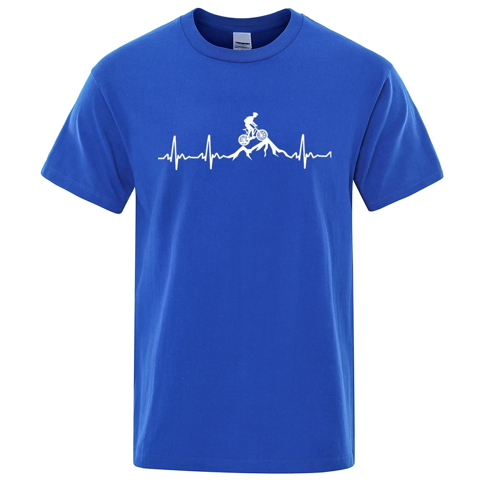 

Mountain Bike Heartbeat Funny Mtb Dirt Bike Men Tshirt Hip Hop Casual Tops Summer Street T Shirt Cotton Short Sleeve 63901