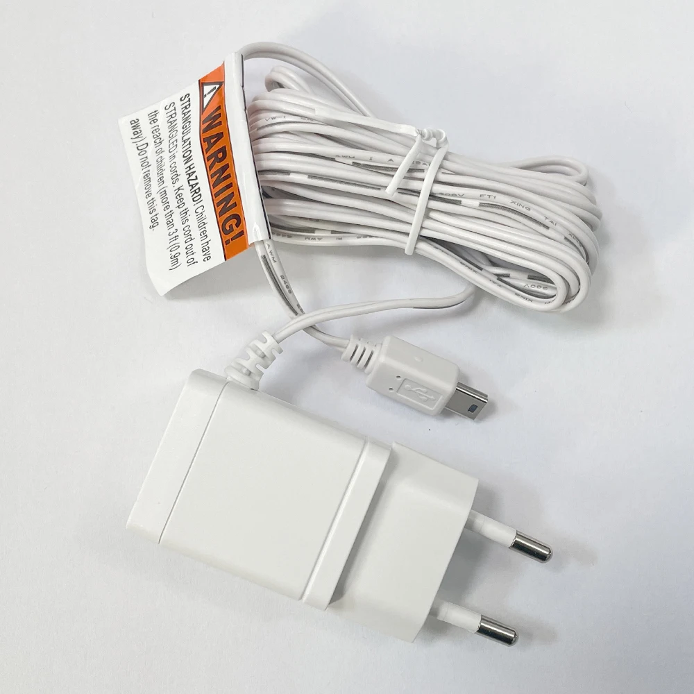 2PCS 원래 EU 전원 어댑터 충전기 DC 5V 1A 미니 USB 커넥터 베이비 모니터 카메라 VB601 VB603 BM603 VB605 보모 카메라