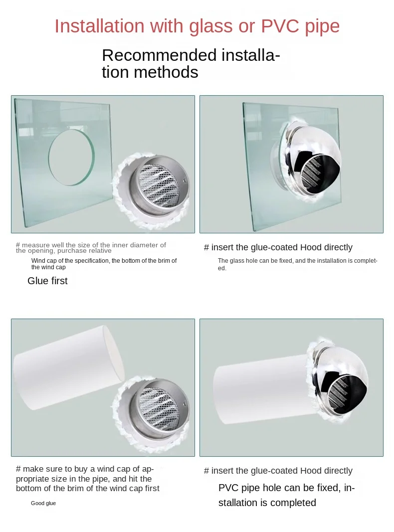 ventilação exaustão grelha tampa, saída impermeável aberturas Cap para Home Hardware