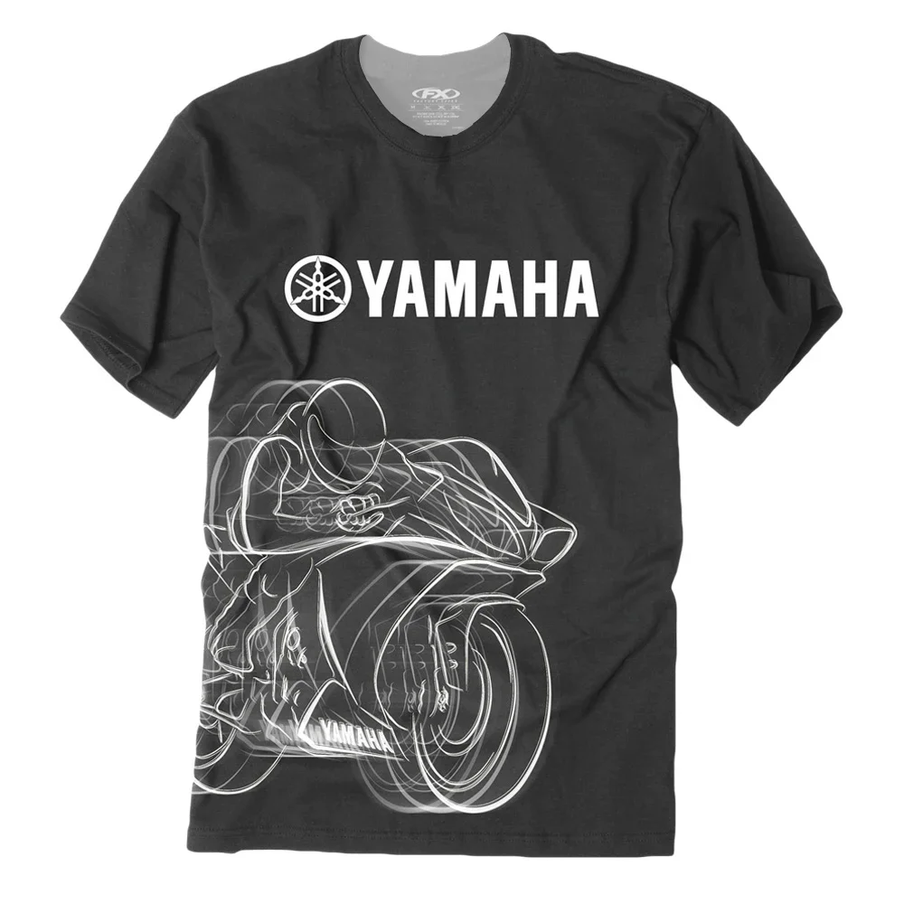 thumbnail image 1 of Ropa de equipo de carreras de verano, camisetas Yamaha, ropa para hombre y mujer, camisetas de manga corta con cuello redondo, camisetas ligeras y suaves de secado rápido, 1 of 4