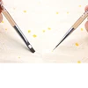 Double Head Nail Brush Crystal Handle 7mm Liner Brush For Nails UV Gel Brushes Flat Drawing Painting Pen Gel Polish For Manicure 4