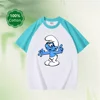 Kids Cotton T-shirt Game Smurf Cartoon Print Boy T-shirt Summer Casual Short Sleeve Baby Girl Clothes Kids T-shirt Top 2