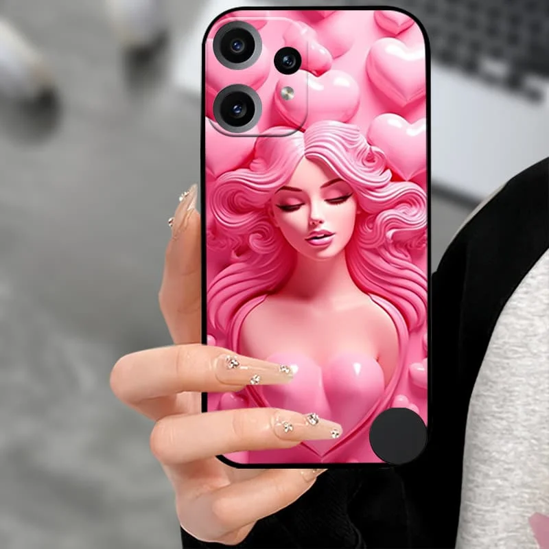 Premium Soft TPU Silicone Back Cover with Camera Protector - Black Bumper Case