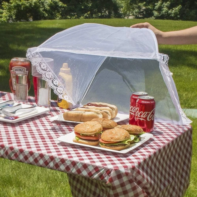 Food Cover Kitchen Utensils Kitchen Supplies 4-1PC Food Covers Mesh Foldable Kitchen Anti Fly Mosquito Tent Dome Net Umbrella Picnic Protect Dish Cover Kitchen Accessories