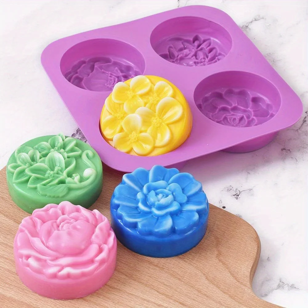 Flower Silicone Soap Molds, Homemade Soap Mold, Muffin, Pudding, Jelly,  Brownie And Cheesecake(1Pcs) - AliExpress