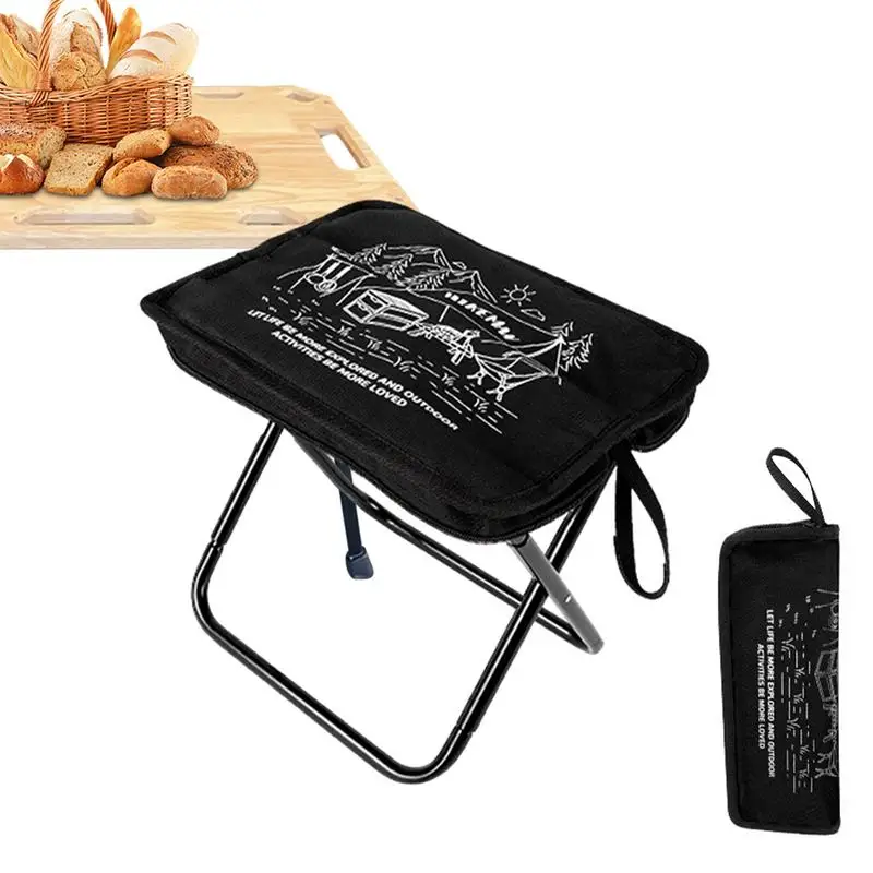 

Portable Folding Stool Heavy-Duty Folding Stool With Carry Bag Stool With Carry Bag 264 Lbs Capacity Lightweight Camping Stool