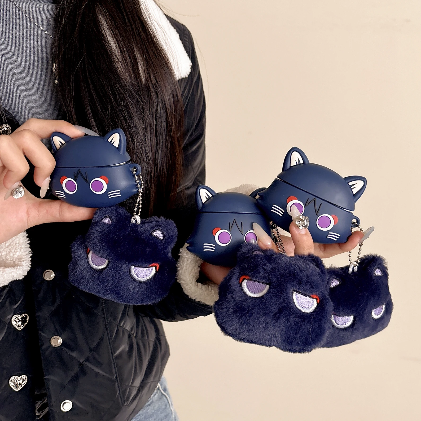 ل AirPods 1 2 3 4 Pro Pro2 Wanderer Cat Genshin Im...