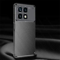 Carbon Fiber Texture Back Cover For Xiaomi Poco X6 Pro 5G Case TPU Soft Shockproof Coque PocoX6Pro Poko Little X 6 X6Pro 6X 5G 2