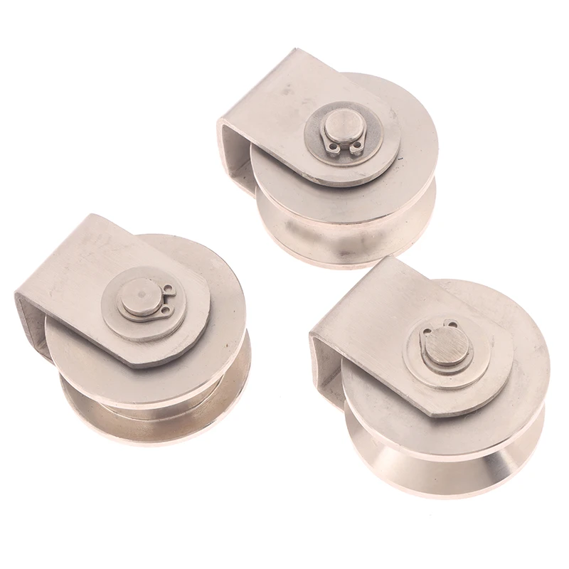 1Piece U/V/H Shape Shower Door Pulley 201 Stainless Steel Sliding Door Roller Wheel Pulley With Bearing Furniture Accessories