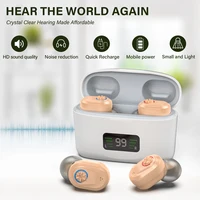 Wireless Charging Hearing Aid-with LED Power Capacity Display Invisible Mini Loudspeaker Suitable for Adults and the Elderly 2