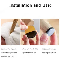 20PCS Furniture Slider Pads Table Chair Leg Sliding Block Anti Scratch Easy Move Heavy Furniture Leg Mat Thickened Moving Pads 6