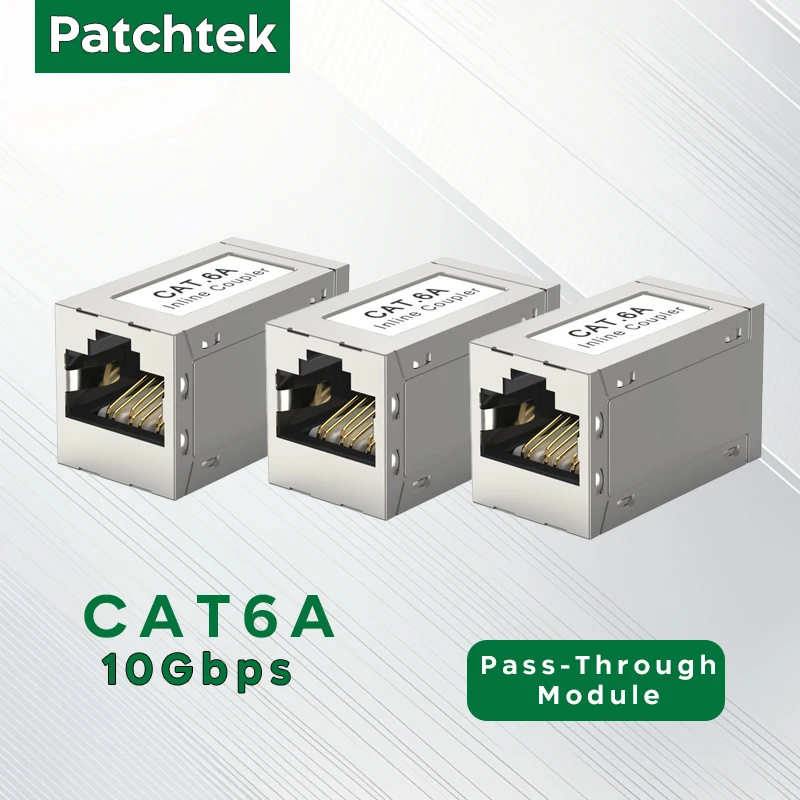 PATCHTEK Cat7 / 6A / 6 / Cat5e RJ45 Гнездо-гнездовой соединитель Keystone Экранированный Ethernet-соединитель Ethernet Удлинитель Ethernet Адаптер