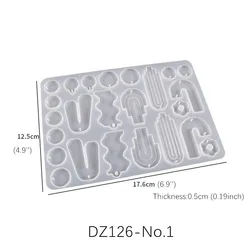 Silicone Mold for DIY Geometric Pendant Earrings - Ideal for UV Epoxy Resin Crafting (DZ126 - No1)