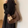 Trendy Slouchy Shoulder Bag for Women PU Leather Large Capacity Underarm Bag Retro Ladies Hobo Tote Bag 2
