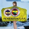 Fenerbahce 1907 Bath Towel Microfiber Soft Water Absorbing Breathable For Girl Kids Decorative Cartoon Beach Towel 3
