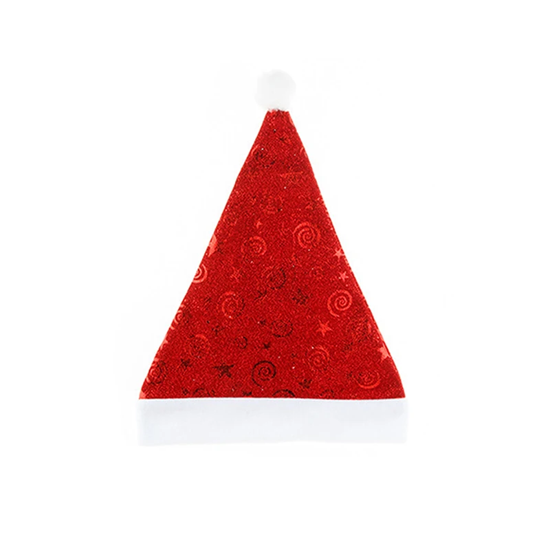 New Cute Santa Hat Clouds Stars Bronzing Christmas Party Hat for Adult Holiday Cosplay Costume Props Accessory