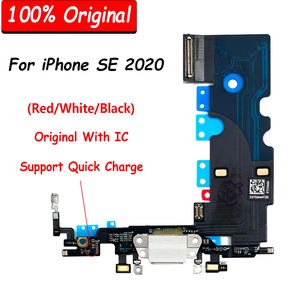 

20Pcs Original USB Connector Charger Charging Port For Iphone SE 2020 Dock Charge Board Flex Cable Connector Parts