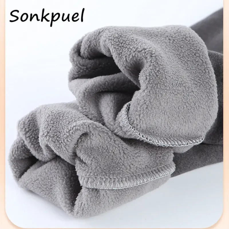 Children's Winter Leggings Sweet Girls Plus Velvet Leggings Baby Thick Warm Trousers Children Clothing Infant Slim Pants Clothes