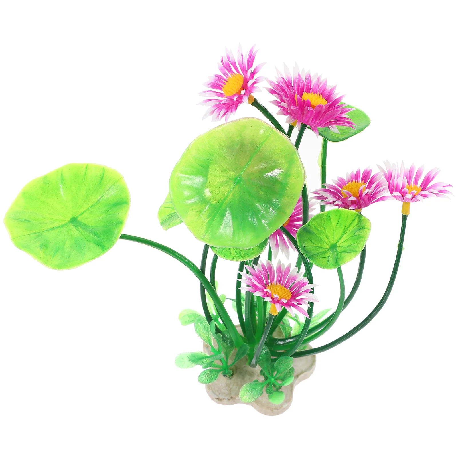 

Fish Tank Simulated Aquatic Plants Delicate Aquarium Lotus Decoration Freshwater Flowers Artificial Plastic Purple Ornament