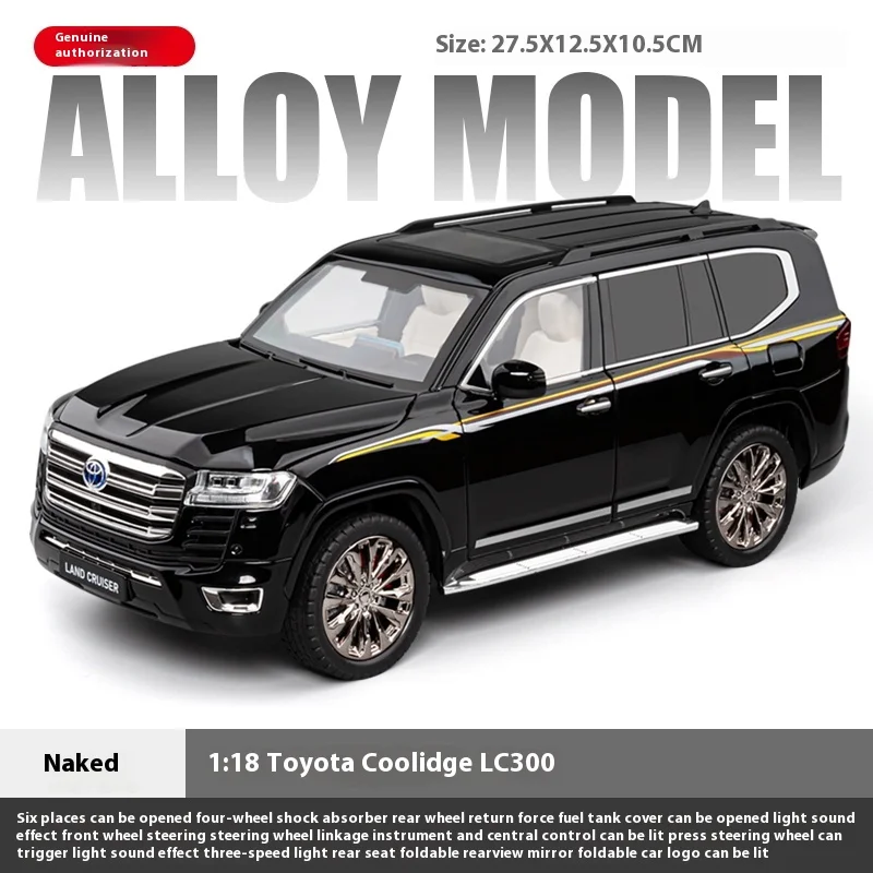 Modelo A Escala 1:18 Toyota Land Cruiser LC300 SUV - Color Negro