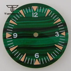 Elegant 32mm Multicolor Automatic Watch Dial with Date Window and Hands Set (Green dial)