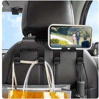 Universal Car Back Seat Hanging Storage Mobile Phone Stand Lazy Rear Seat Phone Headrest Stand Portable Car Back Seat Hook Stand 3
