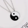 2 Pcs/Set Couple Necklace Vintage Yin Yang Gossip Pendant Choker Jewelry For Best Friends Yin Yang Tai Chi Necklace Friendship 2