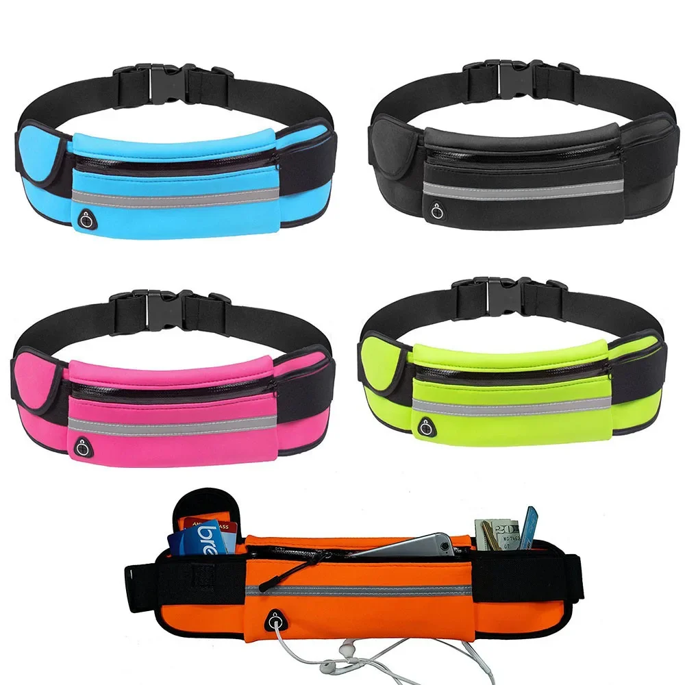 

Waterproof Waist Bag Running Phone Container Hiking Jogging Belt Bag Belly with Bottle Holder Gym Bag Sport Accessories