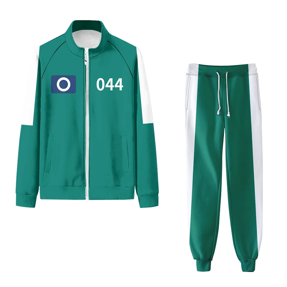 Squid Game Seong Gi-hun Green Tracksuit Cosplay Costume
