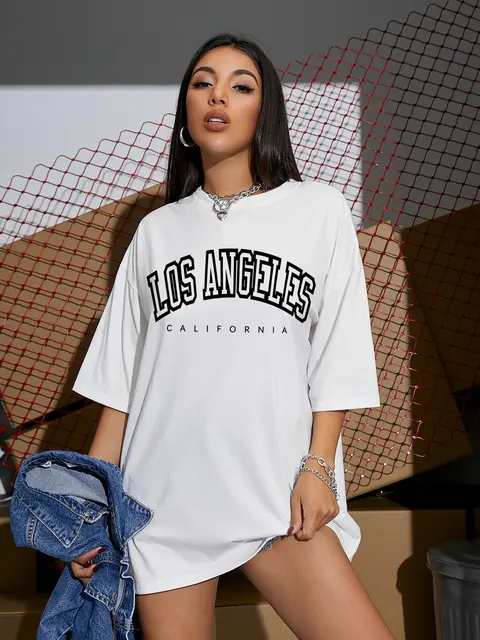 Los Angeles California USA Street T-Shirts Women Fashion Hip