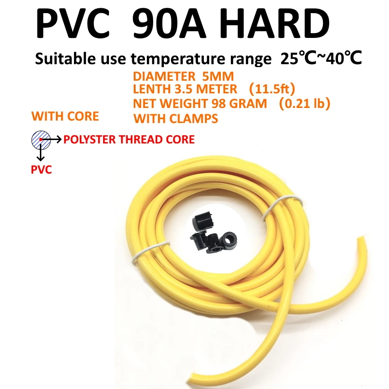 NEVERTOOLATE 5.3mm diameter PVC cord cotton core 3.5m rope Spare part jump skipping replacement diy backup