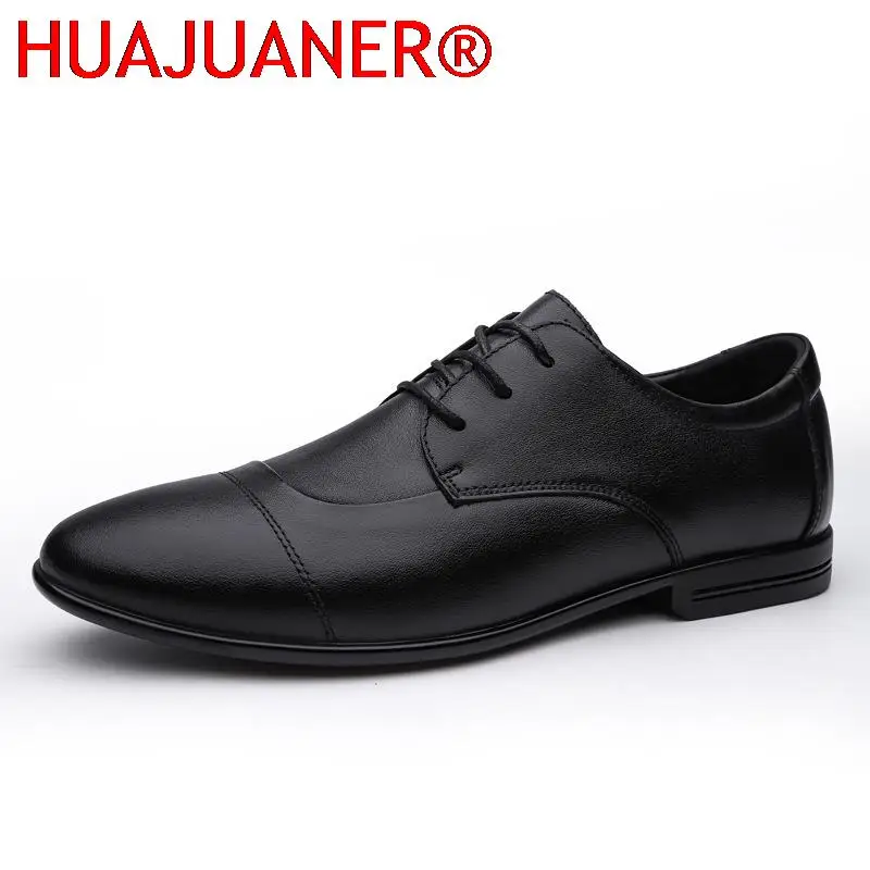 

HUAJUANER Men Fashion oxfords Men 2023 Autumn Comfy lace up Men's Moccasins Male Footwear Brand genuine Leather Men Casual Shoes