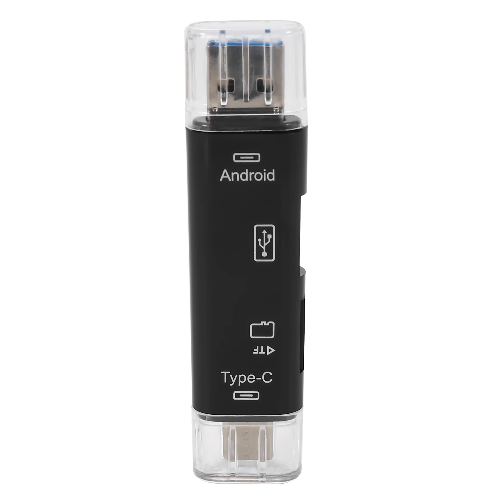 AEE9-5-In-1 다기능 OTG 카드 리더기 마이크로 SD / SD 카드 / USB 리더기 지원 TF 안드로이드 타입-C 휴대폰 / 컴퓨터 / 타입-C