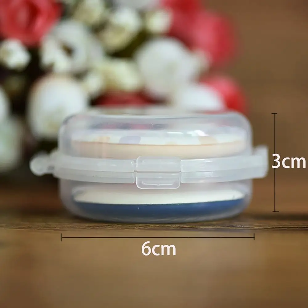 Double Fold Powder Puff Box Can Hold 2-4 Powder Puffs Transparent Dustproof Box Moisture-proof Cosmetic Case Home Trave 6