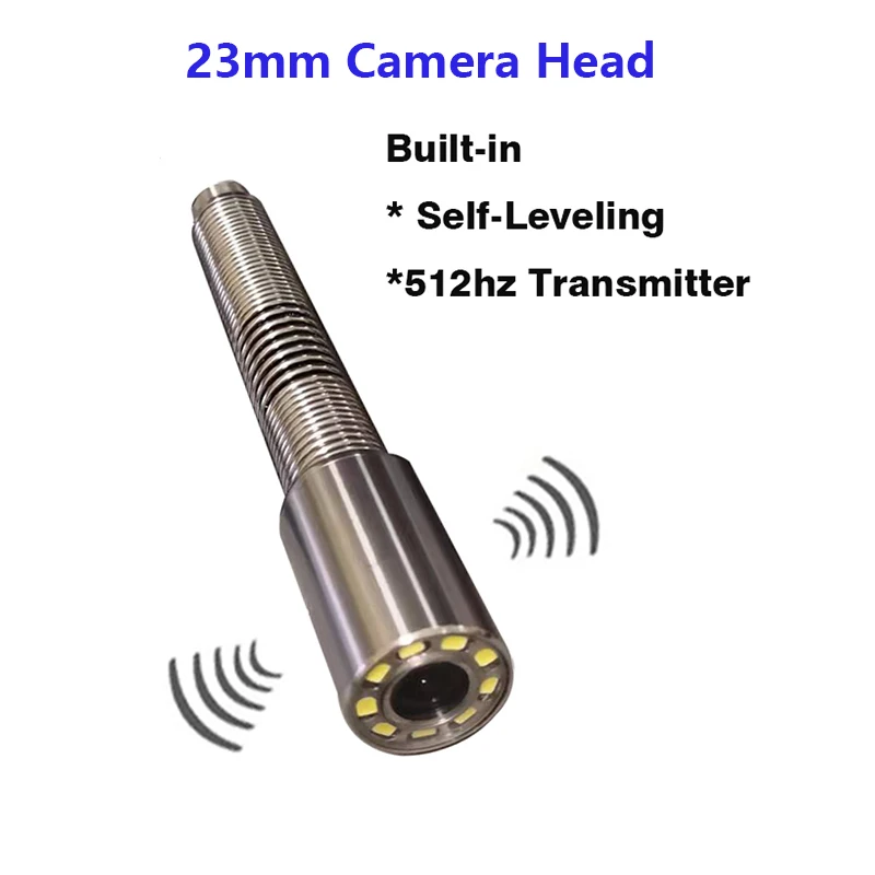 원격 제어 DVR 32GB 카드 셀프 레벨링 512Hz 전송 23mm IP68 미터 카운터 파이프 하수구 파이프 검사 내시경 카메라