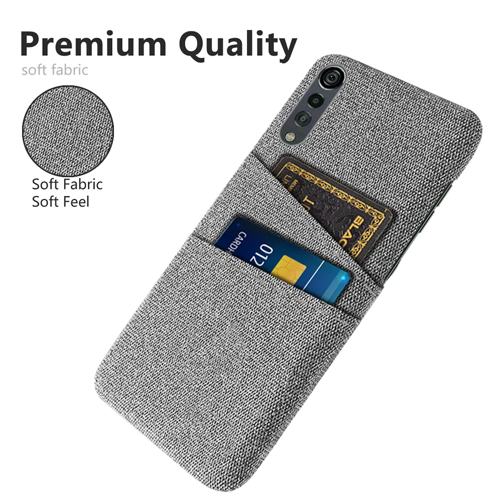 Lg Velvet Wallet Back Coque For Lg Velvet 6.8" Fundas Case For Lg Velvet 4G 5G Dual Card Fabric Cloth Luxury Business Cover