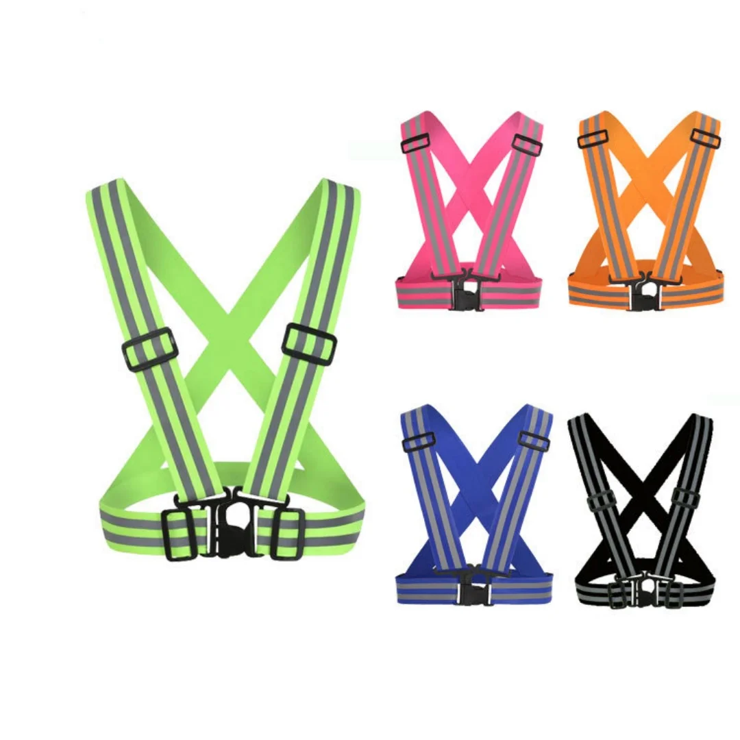 New Comfortable Breathable Widening Bicycle Reflective Adjustable Elastic Band Night Running Reflective Tank Top