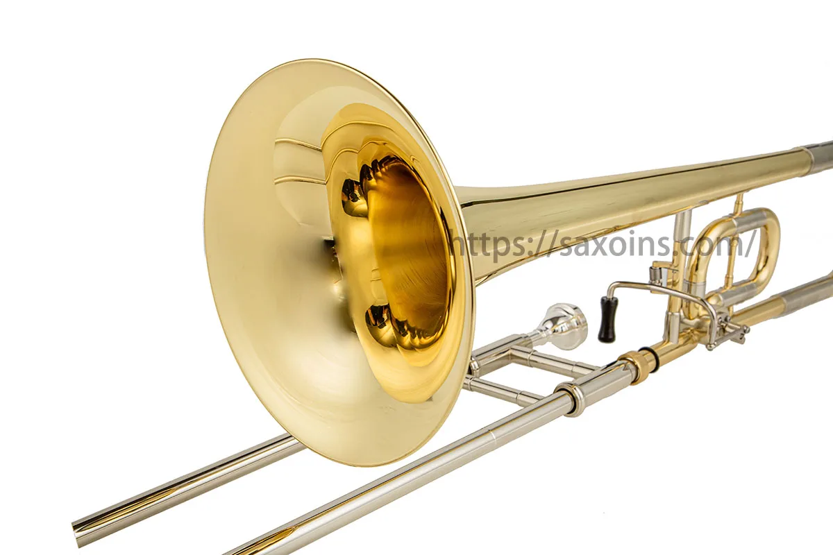 High Grade modulated tenor trombone Bb/ C tone Yellow Brass Clear Lacquer Professional musical brass instrument